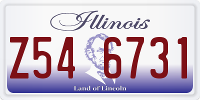 IL license plate Z546731