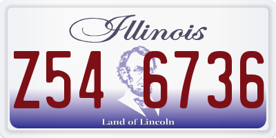 IL license plate Z546736