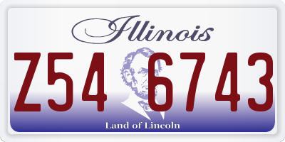 IL license plate Z546743