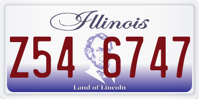 IL license plate Z546747