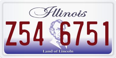 IL license plate Z546751