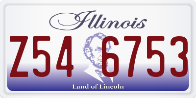 IL license plate Z546753