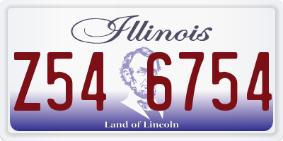 IL license plate Z546754