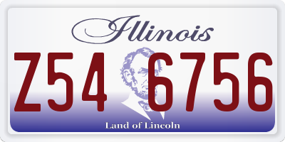 IL license plate Z546756