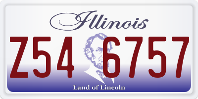 IL license plate Z546757