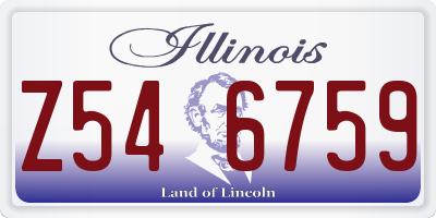 IL license plate Z546759
