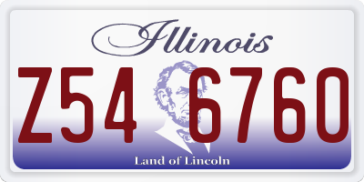 IL license plate Z546760