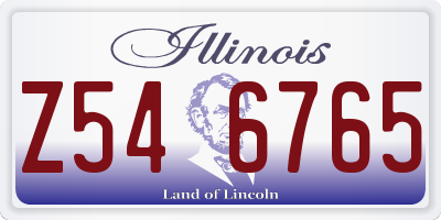IL license plate Z546765