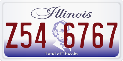 IL license plate Z546767