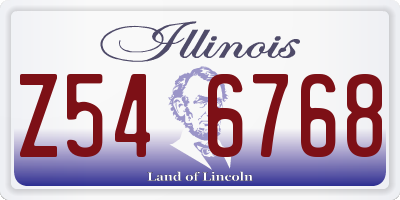 IL license plate Z546768
