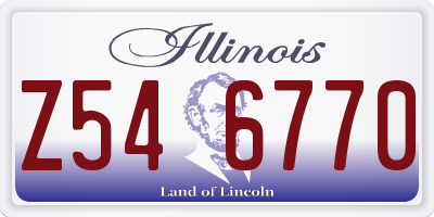 IL license plate Z546770