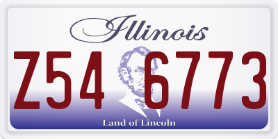 IL license plate Z546773
