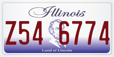 IL license plate Z546774