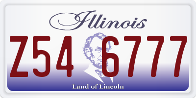 IL license plate Z546777