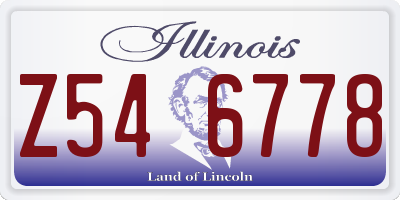 IL license plate Z546778