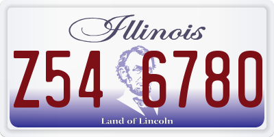 IL license plate Z546780