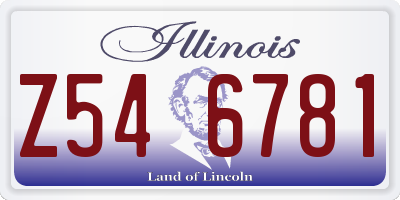 IL license plate Z546781