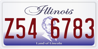 IL license plate Z546783