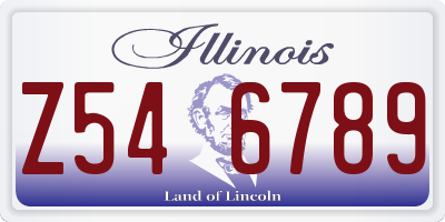 IL license plate Z546789