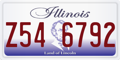 IL license plate Z546792