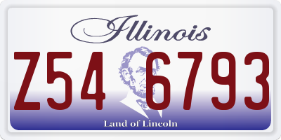 IL license plate Z546793