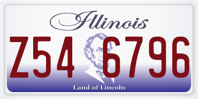 IL license plate Z546796
