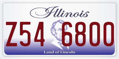 IL license plate Z546800