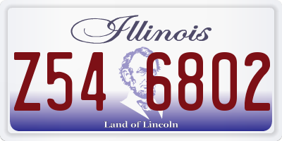IL license plate Z546802
