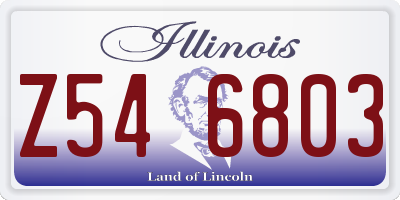 IL license plate Z546803