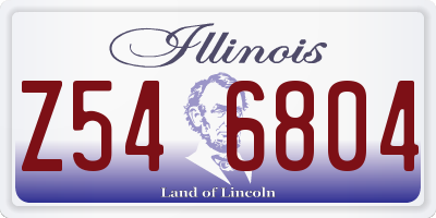 IL license plate Z546804