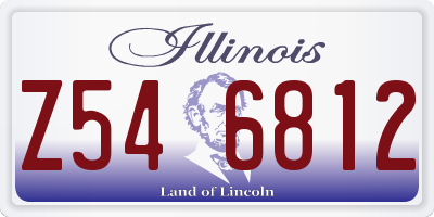 IL license plate Z546812