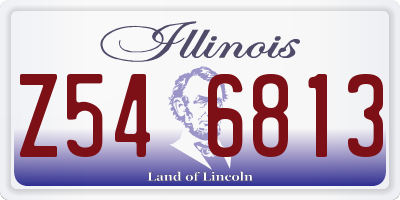IL license plate Z546813