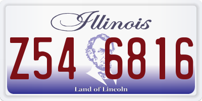 IL license plate Z546816