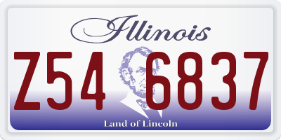 IL license plate Z546837