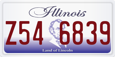 IL license plate Z546839