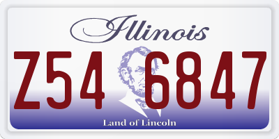 IL license plate Z546847