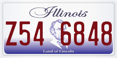 IL license plate Z546848