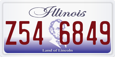IL license plate Z546849