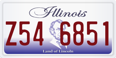 IL license plate Z546851