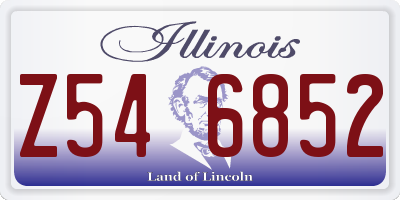 IL license plate Z546852