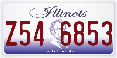 IL license plate Z546853