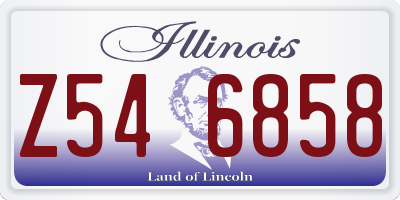IL license plate Z546858