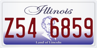 IL license plate Z546859