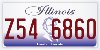 IL license plate Z546860