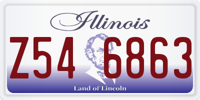 IL license plate Z546863