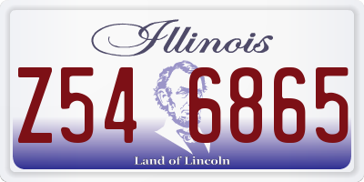 IL license plate Z546865