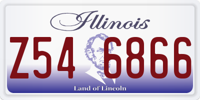 IL license plate Z546866