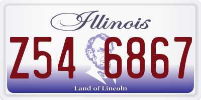 IL license plate Z546867