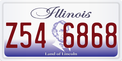 IL license plate Z546868