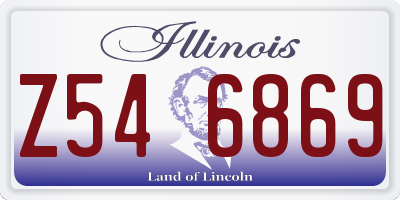IL license plate Z546869